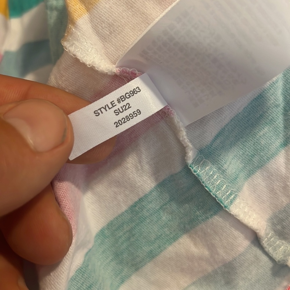 J Crew Women’s Rainbow Stripe Short Sleeve Tee, size XL - Picture 7 of 9